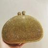 Bolso Jiaxili de Diamantes Calientes Nuevo Diamante Caliente Diamante Completo Diamante Caliente Bolso de Noche Dulce Dama Color Puro Pedrería Bolso de Cadena