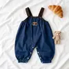Conjunto de Dos Piezas para Bebé Niño Primavera y Otoño 26 Estilo Nuevo Ropa Infantil Estilo Coreano Ins Versátil Camiseta de Manga Larga a Rayas y Conjunto de Peto