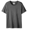 21 peças de camisetas de algodão penteado de 200 gramas, manga curta, unissex, cor sólida, peso pesado, gola redonda, camisetas básicas