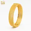 Pulsera de Aleación Chapada en Oro de Venta Caliente Novia de Dubái India Lujo Ligero para Mujer Boda Oro Arena Pulsera Joyería Al por Mayor