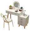 Tocador ins mesa de maquillaje armario de almacenamiento para dormitorio escritorio de maquillaje integrado con luz multiusos estilo ins espejo de maquillaje lujo ligero