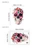 Adhesivo de Pared Pájaro Flor Calavera Decorativo Sala de Estar Entrada Dormitorio Pintura Autoadhesiva Vinilo Removible