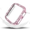 Adequado para capa de Apple Watch Applewatch456 concha protetora PC galvanizado Diamante concha oca iwatch8 capa de relógio