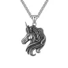 Acero inoxidable fundido retro clásico de un solo lado India Tailandia estatua de seis dientes colgante de collar hip hop para hombre joyería