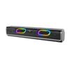 Altavoz Bluetooth Inalámbrico con Luces de Colores, Ranura para Tarjeta, Radio, Subwoofer de Escritorio, Sonido Estéreo, Portátil