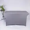 Spot Fornecimento Direto Transfronteiriço Capa Elástica para Mesa 6ft Hotel Evento de Casamento ao Ar Livre Toalha de Mesa Elástica Retangular Capa de Mesa