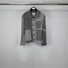 Chaqueta Resistente Tb Directo de Fábrica con Bloques de Color, Mangas Dobles, Botones de Solapa con Cintas Webbing, Chaqueta de Lana de Estilo Idéntico para Hombres y Mujeres