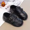 Zapatos de Cuero Genuino para Niños Estilo Británico Primavera y Otoño 2026 Suela Suave Zapatos Individuales para Niños Zapatos de Presentación para Niños Zapatos de Tabla para Bebé con Más Terciopelo