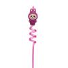 Pajitas Espirales Coloridas Lindas Pegatinas Decorativas para Pajitas de Goma Suave de PVC Pajitas en Forma de Espiral de Dibujos Animados de Mascotas