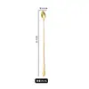 Adicionar colher de cuia de aço inoxidável com cabo longo 32cm colher redonda pontiaguda colher de óleo concha para panela quente colher de tempero colher para misturar café