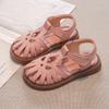 Sandálias de Verão Baotou Moda Meninas 2025 Novas Solado Macio Crianças Médias e Grandes Antiderrapantes Versáteis Estudantes Sapatos de Princesa