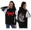 Sudadera con capucha de pareja con forro polar Berserk, leyenda del viento de la espada, sudadera con capucha transfronteriza con costuras en la capucha, suéter con capucha de anime
