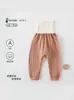 Pantalones para Bebé con Broches, Abertura en la Entrepierna, Protección para la Barriga, Algodón Puro para Primavera y Otoño, Sin Costuras, Amigables con la Piel, Cintura Alta, Pantalones Antifrío para Recién Nacidos