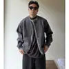 Suéter de punto de imitación de dos piezas para hombre, chaqueta cárdigan abotonada de doble capa, estilo old money, casual, otoño e invierno, venta al por mayor de fábrica transfronteriza