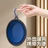 Amazon Transfronteiriça Pet Outdoor Silicone Dobrável Tigela para Cachorro Portátil Outdoor Retrátil Tigela para Cachorro Tigela de Água para Beber