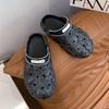 Zapatos Croc de Verano para Mujer Nuevos Zapatos de Playa Jardín Exterior Baotou Ropa Exterior Antideslizantes Sandalias Casuales de PVC Zapatos de Mujer