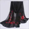 Bufanda Nueva de Seda Chifón Aliexpress Amazon Suministro Transfronterizo Bufanda de Chifón Parasol Toalla de Playa Floral Chal Protector Solar