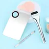 Set de Paleta de 4 Piezas Set de Paleta de Acero Inoxidable Esponja de Cojín de Aire Limpieza Fácil Mascarilla Facial Pincel de Maquillaje Herramientas de Belleza
