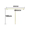 Estante de exhibición para tienda de ropa estante de hierro dorado para ropa de mujer ropa de niños colgante lateral de pared colgador de exhibición de pared