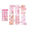 Flores de Papel Material Momo Serie Danza de Mariposas Ins Mariposa Diario Base Decorativa DIY Pegatinas 30 Hojas en 6 Diseños