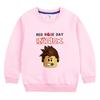 Suéter de Outono para Meninos e Meninas 2022 novo top infantil estilo western outono casaco de moda primavera e outono para crianças pequenas e médias