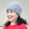 Chapéu de Inverno para Meia-Idade e Idosos Feminino com Forro de Lã Espesso Quente Tricô de Lã Chapéu para Avós Pessoas Idosas à Prova de Frio Versátil Chapéu para Mãe