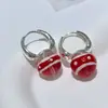 Pendientes de Cristal Redondos con Lunares Electrochapados 2026 Verano Tendencia Estilo Celebridad de Internet Personalidad Moda para Mujer con un Toque de Lujo Ligero y Alta Gama