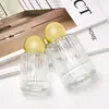 Botella dispensadora de perfume con tapa de rosca y tapa de bola, Botella de perfume de vidrio 30/50 ml, Botella dispensadora de muestras de perfume, Fragancia creativa