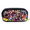 Estuche para Lápices de Estudiante de Dibujos Animados Lindo de Mario, Bolsa de Almacenamiento de Papelería de Gran Capacidad, Estilo Ins, Casual, Estuche para Lápices de Poliéster