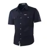 Camisa de Manga Larga para Hombre de Trabajo de Otoño Primavera de Venta Caliente Ropa de Trabajo de Algodón Casual Holgada Camisa Versátil para Exteriores Camisa Lavada para Hombre
