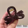 2026 Nuevo Modelo Pinza para Cabello de Chocolate de Tamaño Mediano con Lazo para Cabello Fino, Accesorio para el Cabello para la Parte Posterior de la Cabeza, Pinza de Tiburón para Mujer