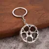 Peças de chaveiro de cubo de roda de modificação de carro cinco acessórios de liga de cubo de roda Lotus chaveiro de metal corrente anel presente criativo