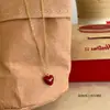 "Love Mole" Collar Coreano Ins de Corazón Rojo Elegante de Gama Alta Cadena para Clavícula de Moda Versátil~