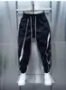 2025 Nuevos Pantalones Jogger Casuales de Retazos para Hombre de Moda con Cordón Cintura Elástica Pantalones Largos Deportivos Estilo Versátil Transfronterizo