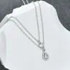 [] Oferta especial collar de mujer cadena para la clavícula estilo de exposición circonita microincrustación collar de mujer joyería estilo commuter