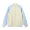 Chaqueta de Béisbol de Alta Gama de Moda para Otoño e Invierno Chaqueta de Estilo Callejero Americano Manga Raglán Juvenil Top para Hombre