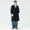 2026 Abrigo de Lana Casual Holgado de Longitud Media para Hombre, Estilo Coreano Juvenil, Otoño e Invierno, Forrado de Felpa, Engrosado, Moderno Estilo Hong Kong