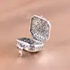 Colgante Saquito Diseño de Nicho para Mujer Abrelatas Flor de Esmalte Cloisonné Botella de Fragancia Plata Azul Quemado Colgante