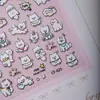 Pequeño animal Samoyedo perro blanco pegatinas para uñas de perro lindo 3D en relieve DIY adhesivo CCD pegatinas decorativas