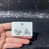 Brincos Zero-Shang Zircônia Outono/Inverno para Mulheres, Design Original, Galvanoplastia Ecológica, Pino de Prata S925, Atacado para Lojas, Cuidado com o Furo da Orelha