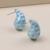 Pendientes Europeos y Americanos de Alta Calidad Pendientes Acrílicos Simples Gorditos de Gota de Agua Pendientes Martillados Europeos y Americanos Accesorios para Orejas para Mujeres