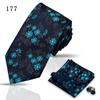 Corbata de alta gama para negocios, pañuelo de bolsillo, 3 piezas, regalo para hombre, vestido de boda, corbata de poliéster de seda, corbata de traje