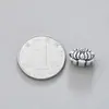 Cuentas espaciadoras de flor de loto y rosa de plata pura 999, accesorios para pulseras DIY, colgantes para collares de cuerda trenzada hechos a mano, accesorios de plata
