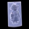 Molde de Gota de Pegamento de Cristal para Espejo Bolsa de Materiales Hechos a Mano DIY Molde de Silicona para Joyería con Goteo de Pegamento Oso Macho Oso Hembra Decoración