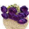 Flores de Rosa Artificiales para Bodas, Adornos Decorativos Austin de Nueve Cabezas, Envío Transfronterizo Disponible, Flores Falsas, Rosas Artificiales