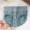 Braguitas de encaje sexy de cintura media para mujer, de algodón transpirable, que realzan la cadera y el abdomen, con lazo de grafeno.