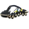 DB15 para linha de monitoramento BNC placa de captura de vídeo linha DB15 para 3,5 cotovelo tripolar estágio lâmpada luz um arrastar oito