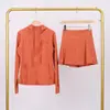 Conjunto de Sudadera con Capucha y Falda Lulu, Falda de Tenis, Conjunto de Dos Piezas con Capucha Anti-Exposición para Mujer, Shorts de Yoga