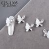 Nova Internet Vermelho Explosivo Acabado Gelo Cristal Borboleta Nail Art Jóias Cristal Diamante Branco Pó Gelo Cor Transparente Nail Art Broca ZS1005