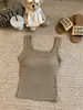 Camisola de Alça Larga Roupa Íntima Feminina Verão Nova Feminina Preto e Branco Cinto em I Bojo Top Base Atacado